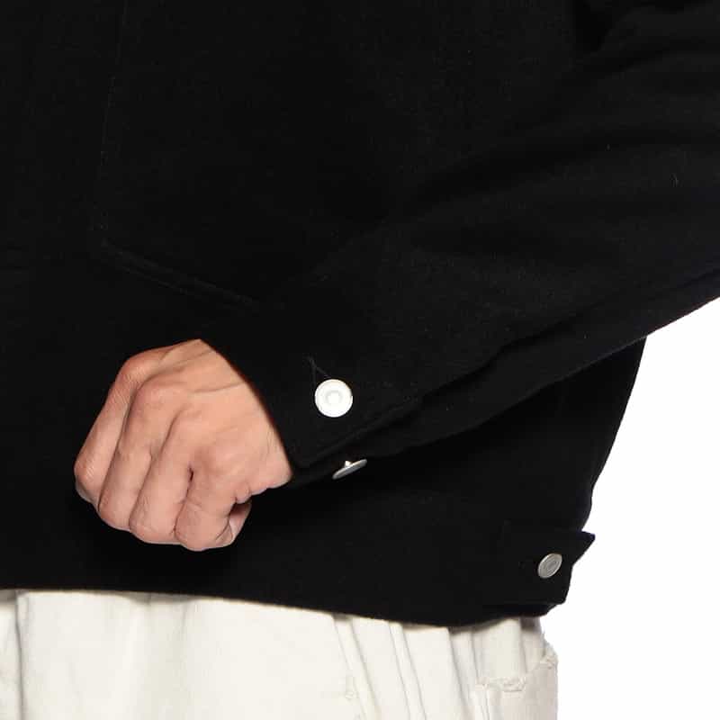 MARKAWARE バーニーズ　ニューヨーク限定カシミヤ素材シャツジャケット BLACK