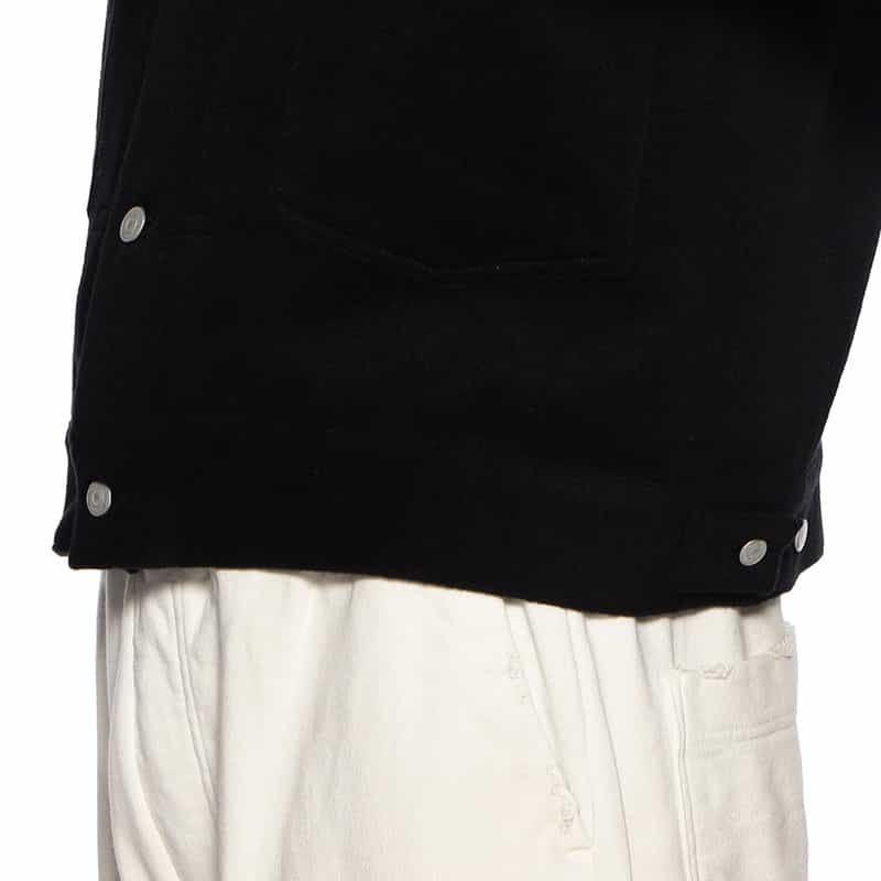 MARKAWARE バーニーズ　ニューヨーク限定カシミヤ素材シャツジャケット BLACK