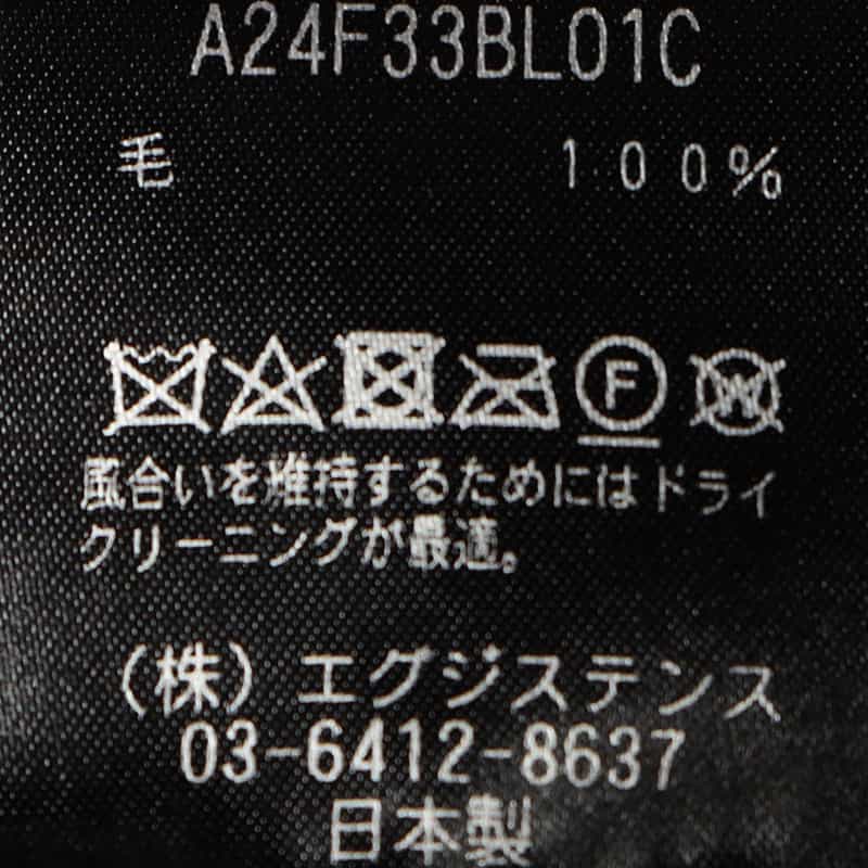 MARKAWARE バーニーズ　ニューヨーク限定カシミヤ素材シャツジャケット BLACK