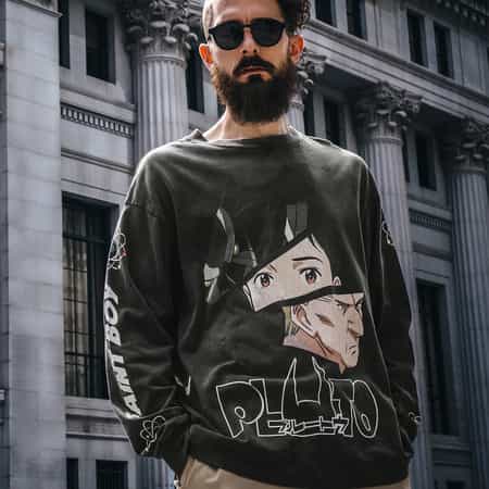 ヴィンテージ加工プリントロングスリーブTシャツ(2222339 ヴィンテージ加工プリントロングスリーブTシャツ(2222339