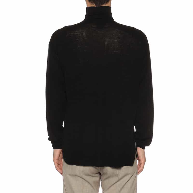 YOKE ウール ハイネックTシャツ BLACK