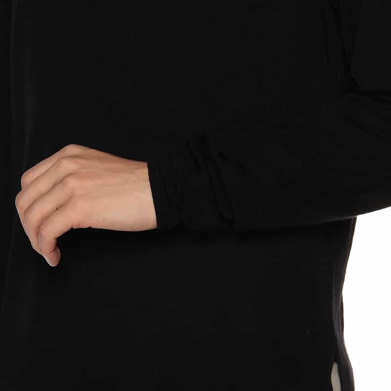 YOKE ウール ハイネックTシャツ BLACK
