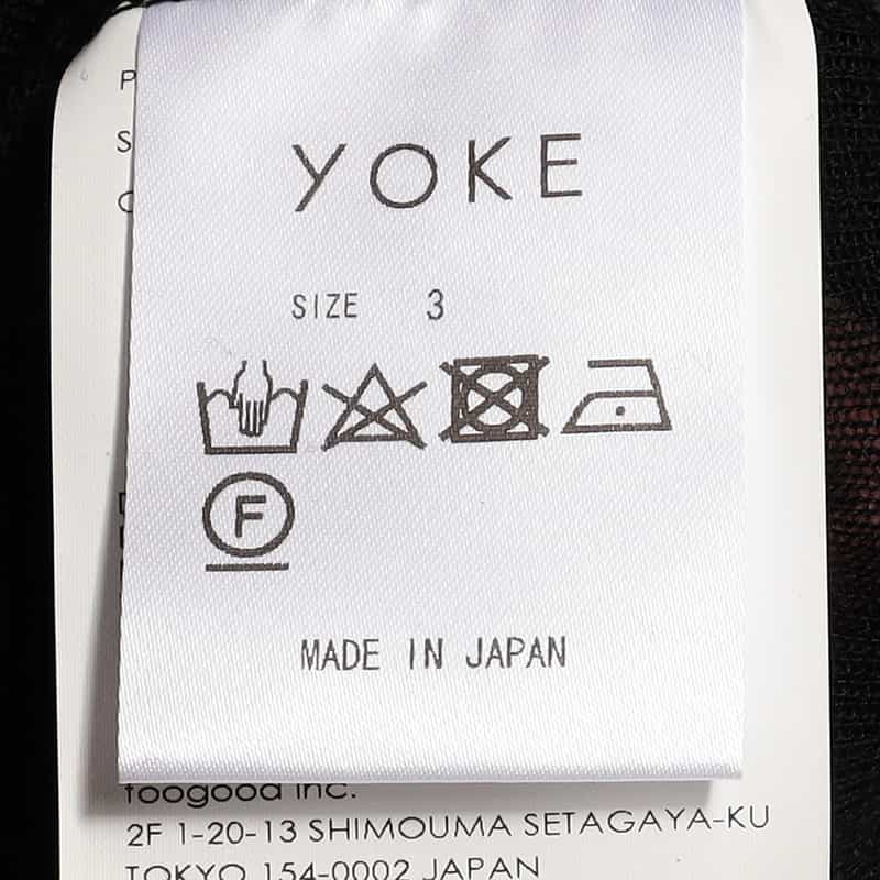 YOKE ウール ハイネックTシャツ BLACK