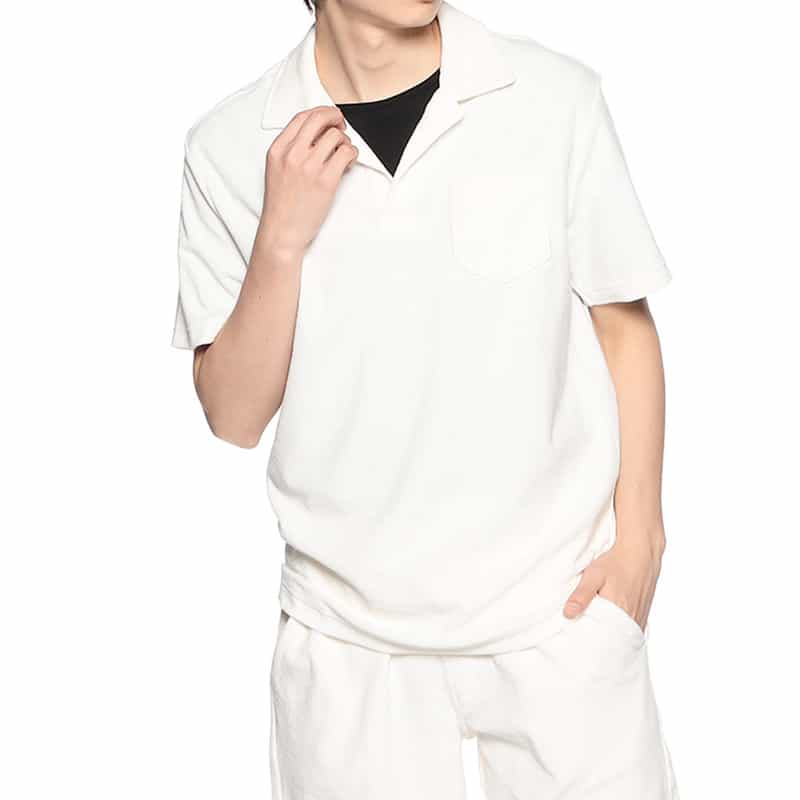 OAS テリーポロシャツ WHITE
