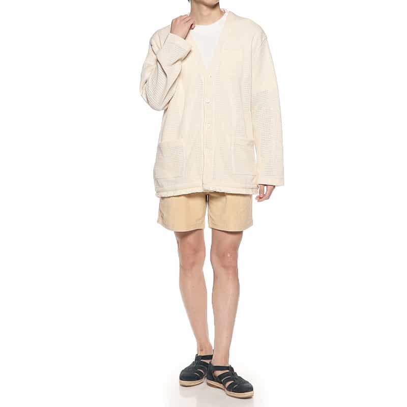 OAS コットンVネックニットカーディガン IVORY