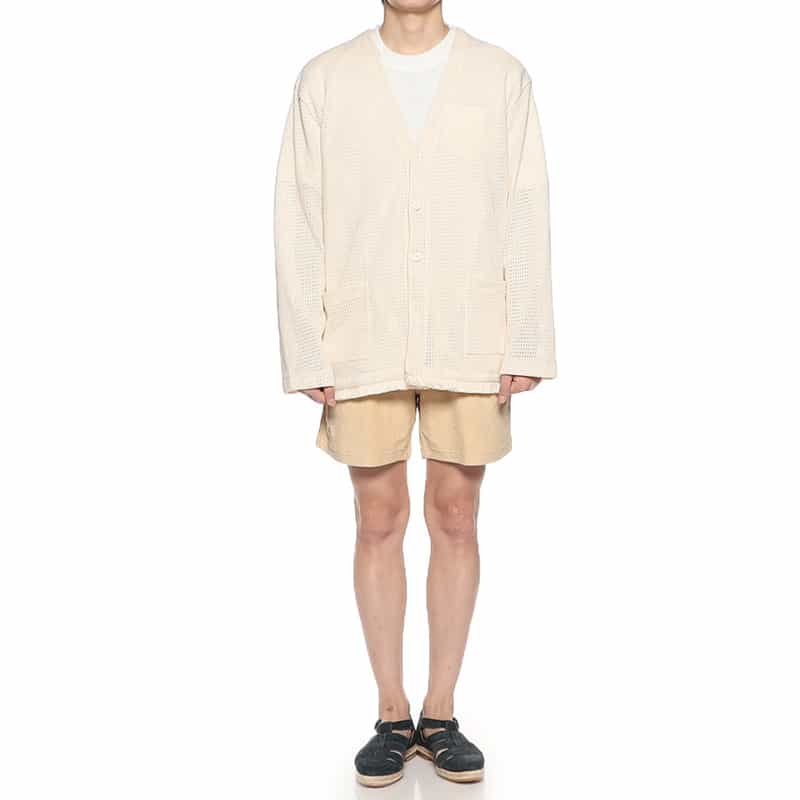 OAS コットンVネックニットカーディガン IVORY