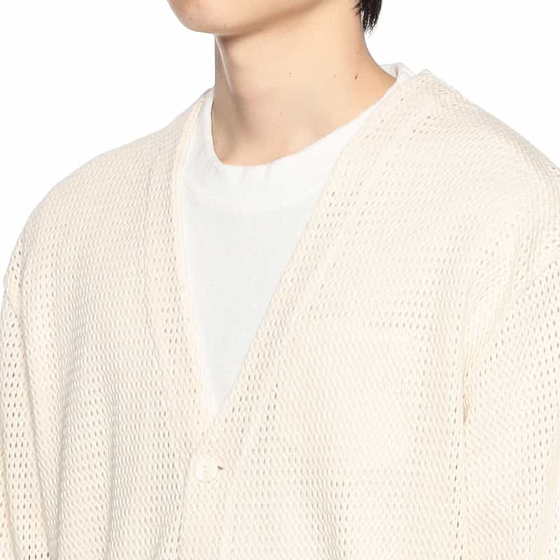 OAS コットンVネックニットカーディガン IVORY
