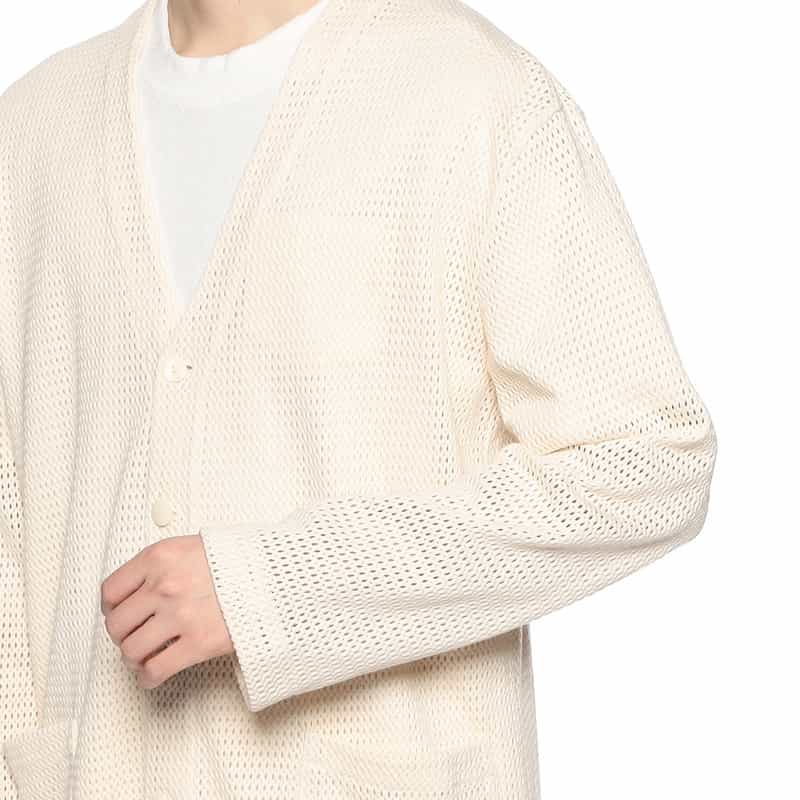 OAS コットンVネックニットカーディガン IVORY