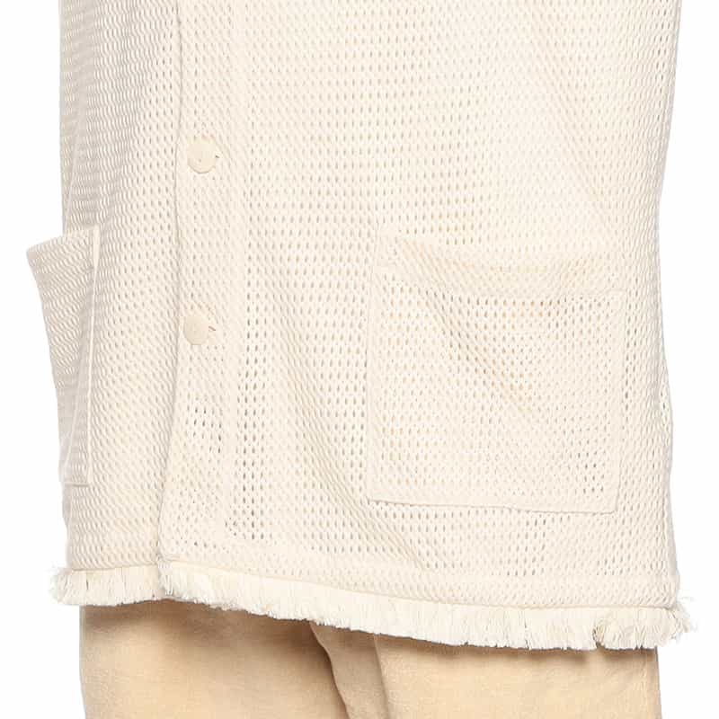 OAS コットンVネックニットカーディガン IVORY