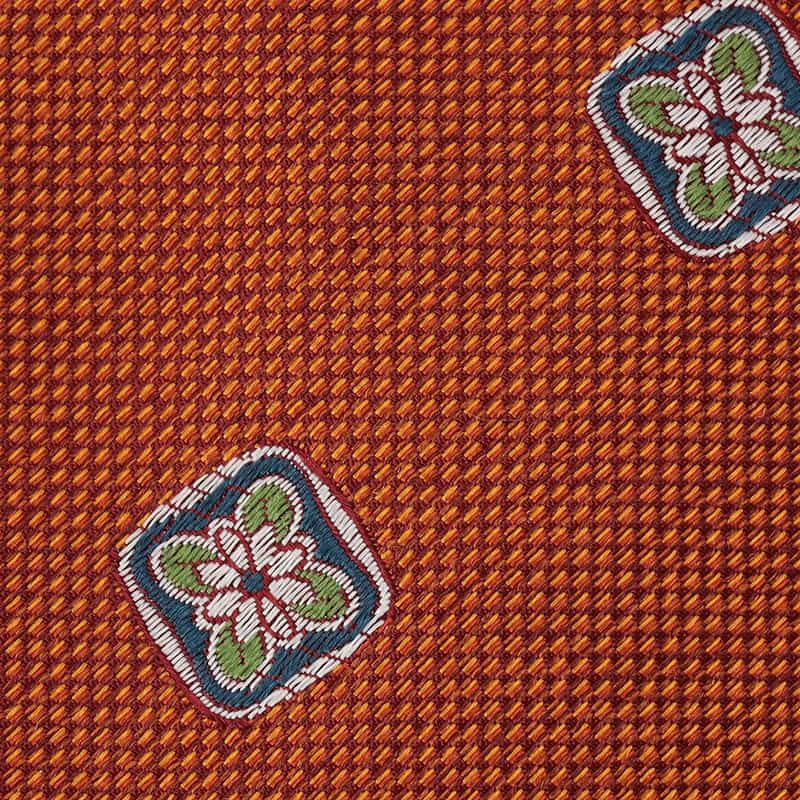 STEFANO BIGI 小花柄タイ ORANGE