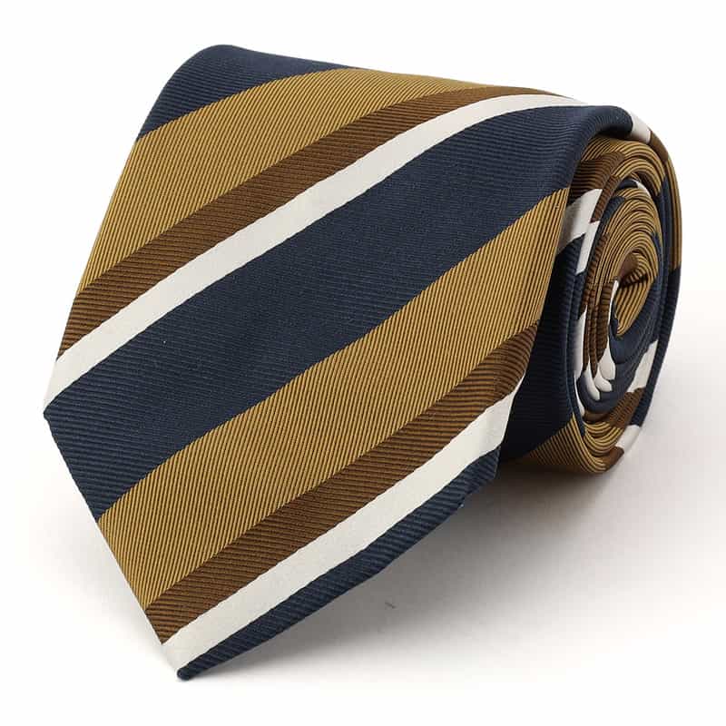 STEFANO BIGI ストライプ柄タイ NAVY