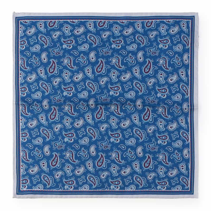 STEFANO BIGI ポケットチーフ BLUE