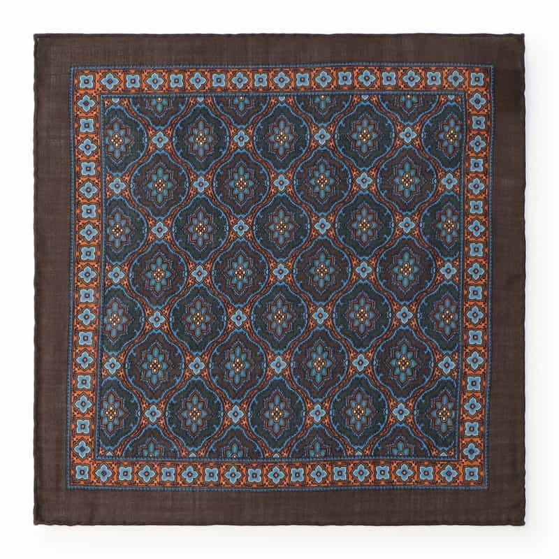 STEFANO BIGI ポケットチーフ BROWN