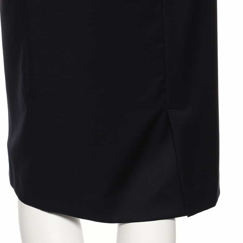 BARNEYS NEW YORK セットアップ　ウールタイトミディスカート NAVY