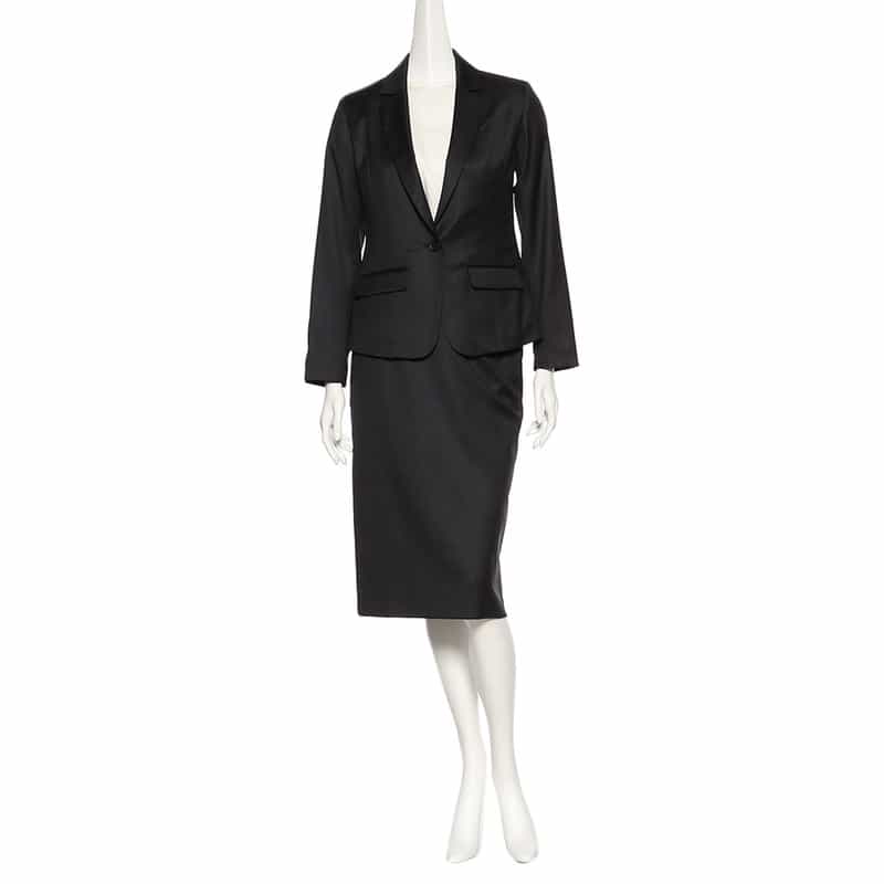 BARNEYS NEW YORK セットアップ　ウールタイトミディスカート GRAY