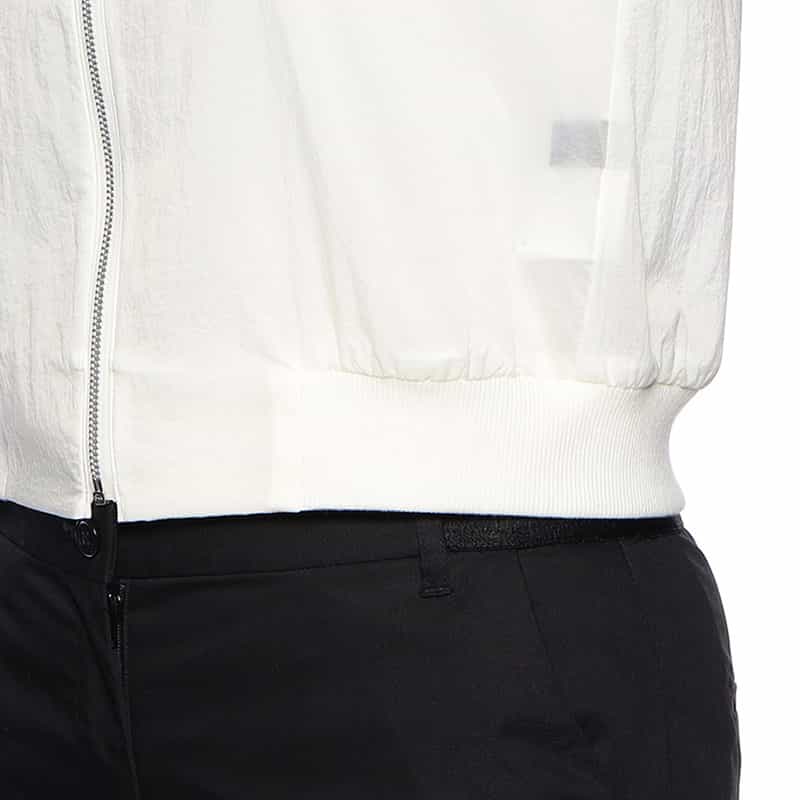 BARNEYS NEW YORK ウォッシャブル シアー ジップアップ ブルゾン WHITE