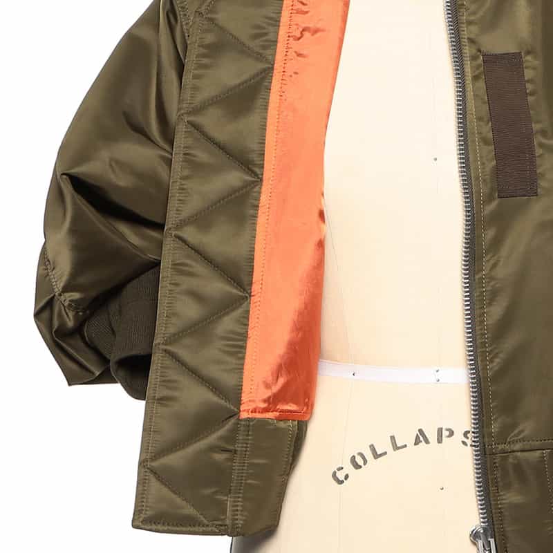 SACAI SACAI＜サカイ＞ナイロンツイル ハーフスリーブブルゾン BROWN