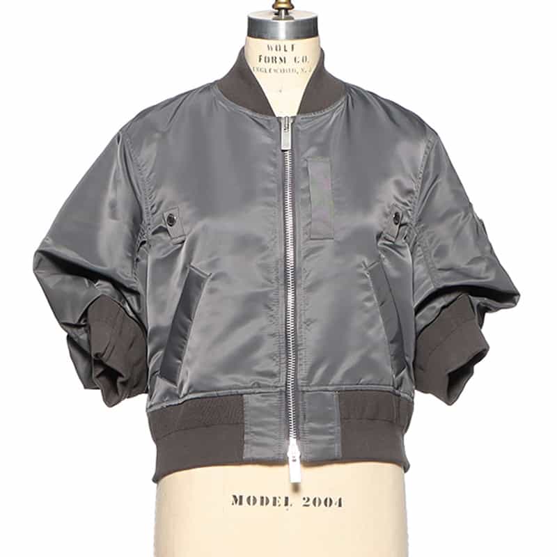 SACAI SACAI＜サカイ＞ナイロンツイル ハーフスリーブブルゾン DARK GRAY