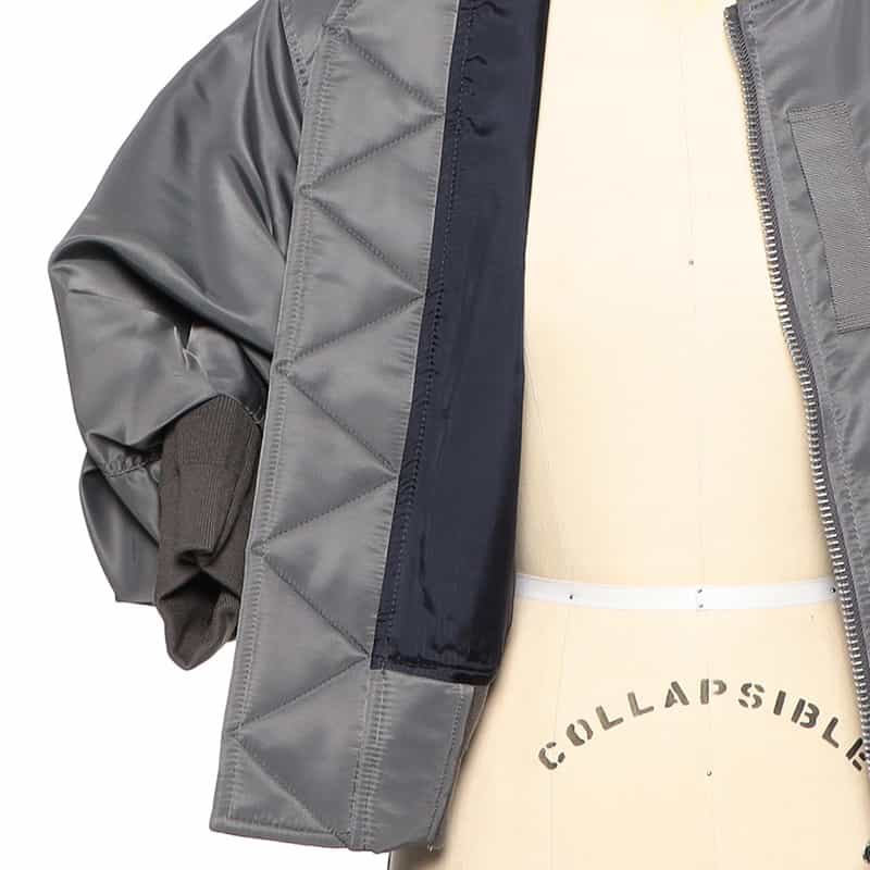 SACAI SACAI＜サカイ＞ナイロンツイル ハーフスリーブブルゾン DARK GRAY