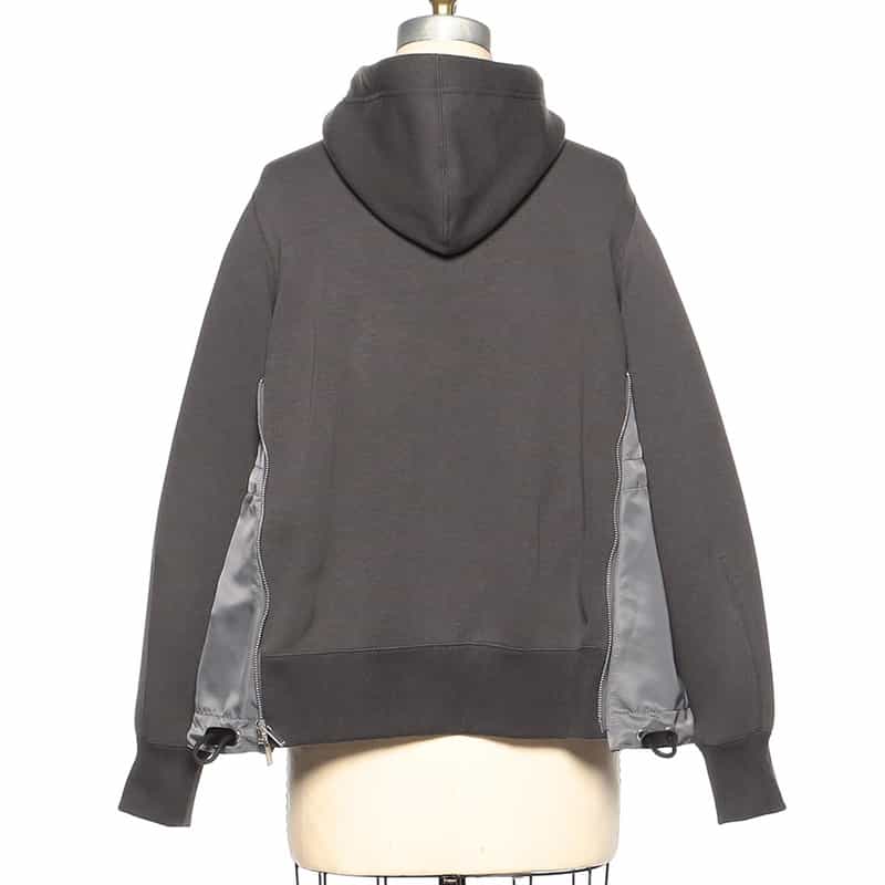 SACAI SACAI＜サカイ＞コンビネーション ジップアップフーディ DARK GRAY