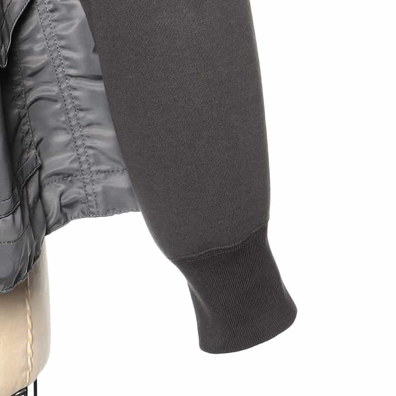 SACAI SACAI＜サカイ＞コンビネーション ジップアップフーディ DARK GRAY