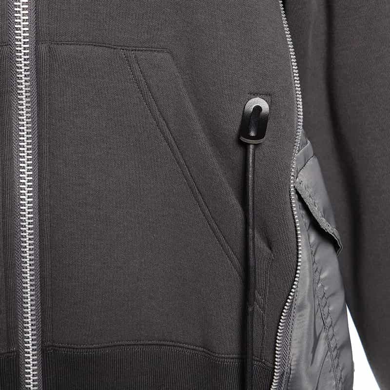 SACAI SACAI＜サカイ＞コンビネーション ジップアップフーディ DARK GRAY