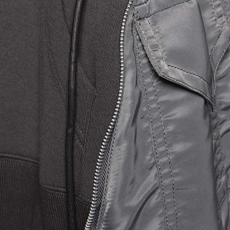 SACAI SACAI＜サカイ＞コンビネーション ジップアップフーディ DARK GRAY