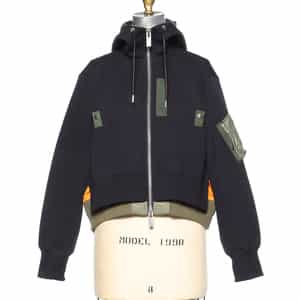 SACAI<サカイ>コンビネーション ジップアップスウェットフーディ