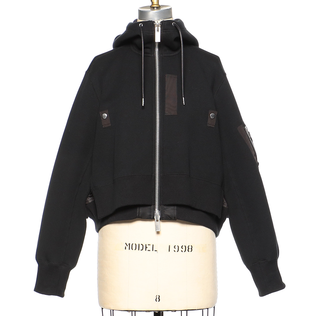 SACAI＜サカイ＞コンビネーション ジップアップスウェットフーディ