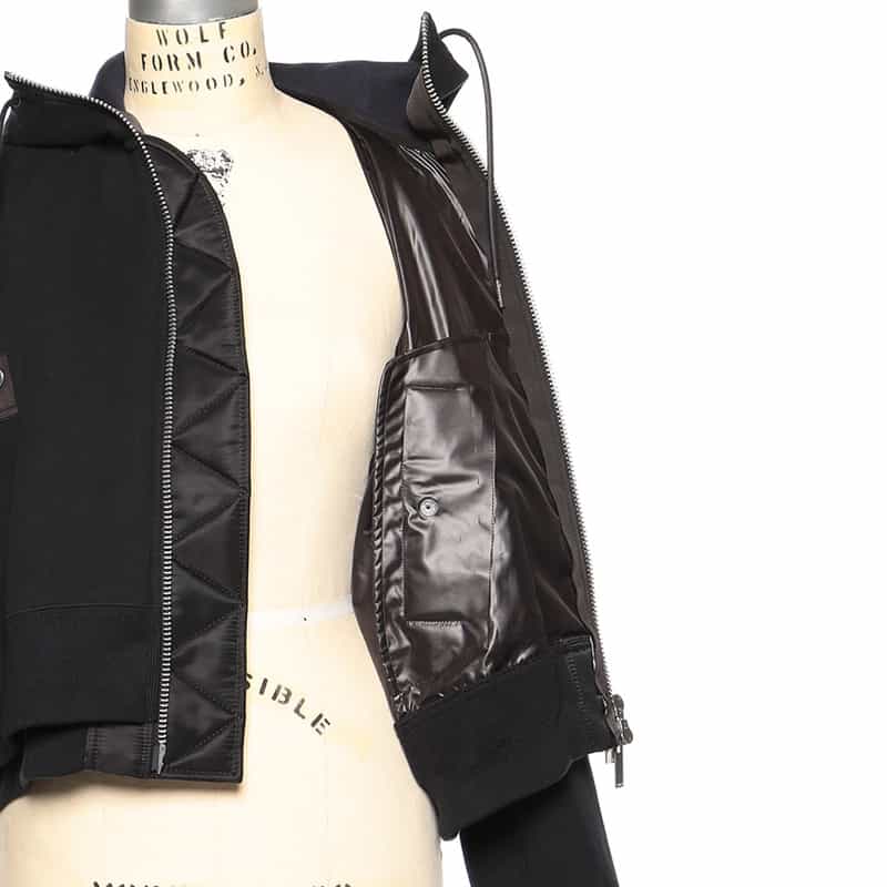 SACAI SACAI＜サカイ＞コンビネーション ジップアップスウェットフーディ BLACK