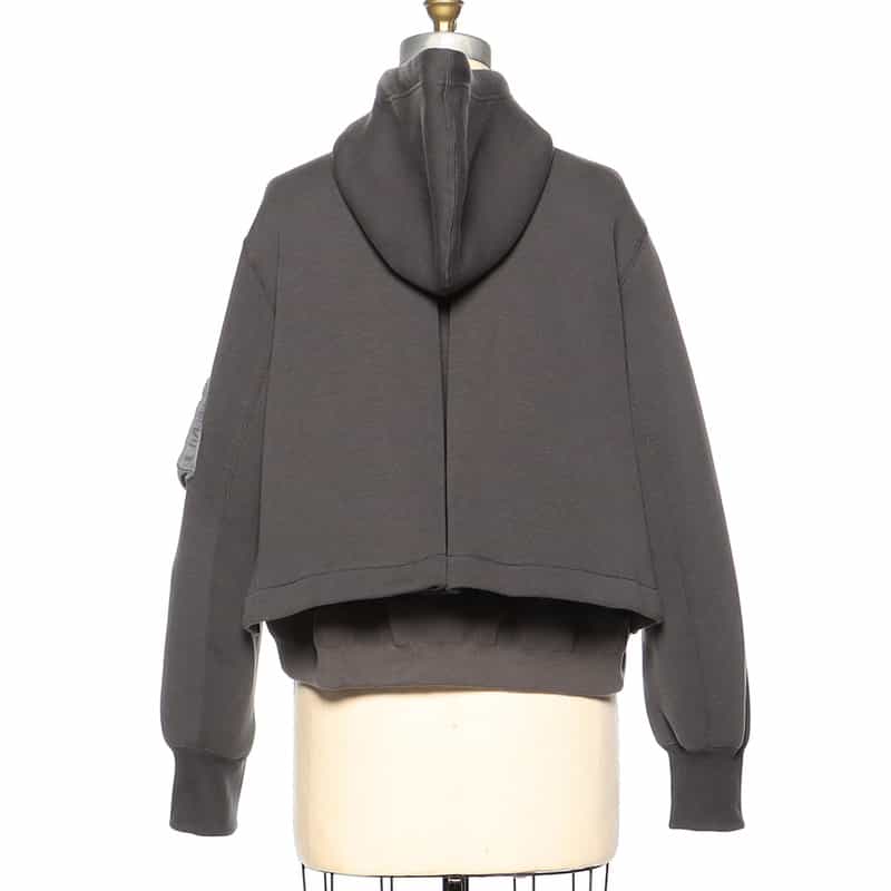 SACAI SACAI＜サカイ＞コンビネーション ジップアップスウェットフーディ DARK GRAY