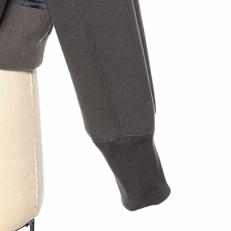 SACAI SACAI＜サカイ＞コンビネーション ジップアップスウェットフーディ DARK GRAY