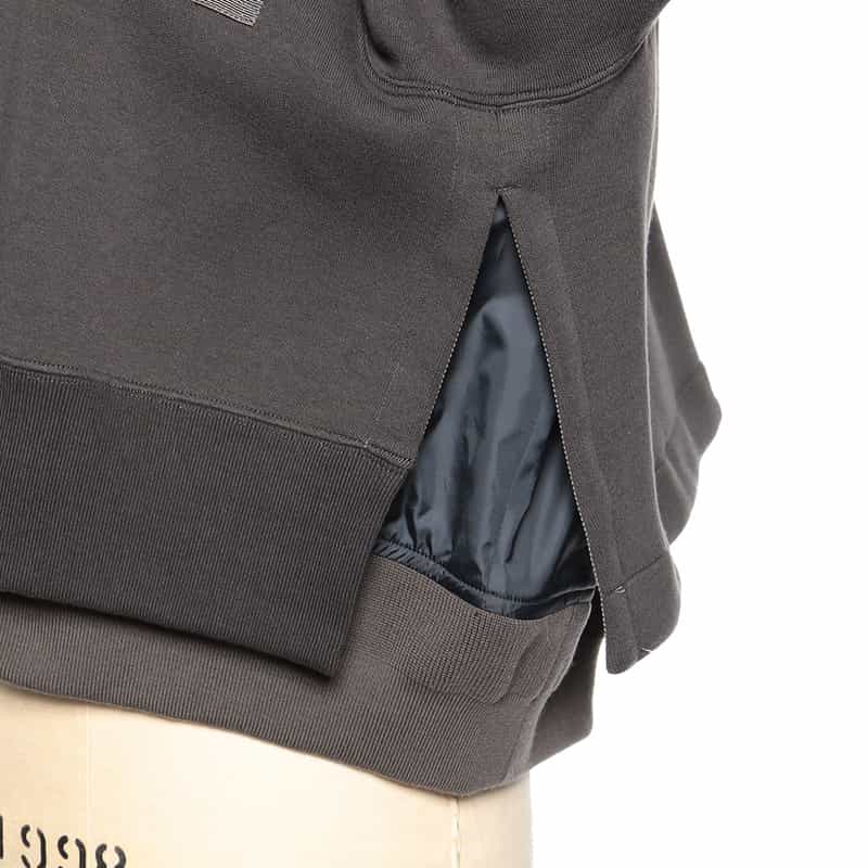 SACAI SACAI＜サカイ＞コンビネーション ジップアップスウェットフーディ DARK GRAY