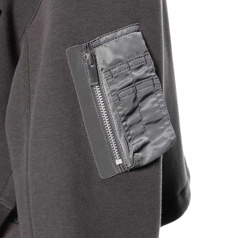 SACAI SACAI＜サカイ＞コンビネーション ジップアップスウェットフーディ DARK GRAY