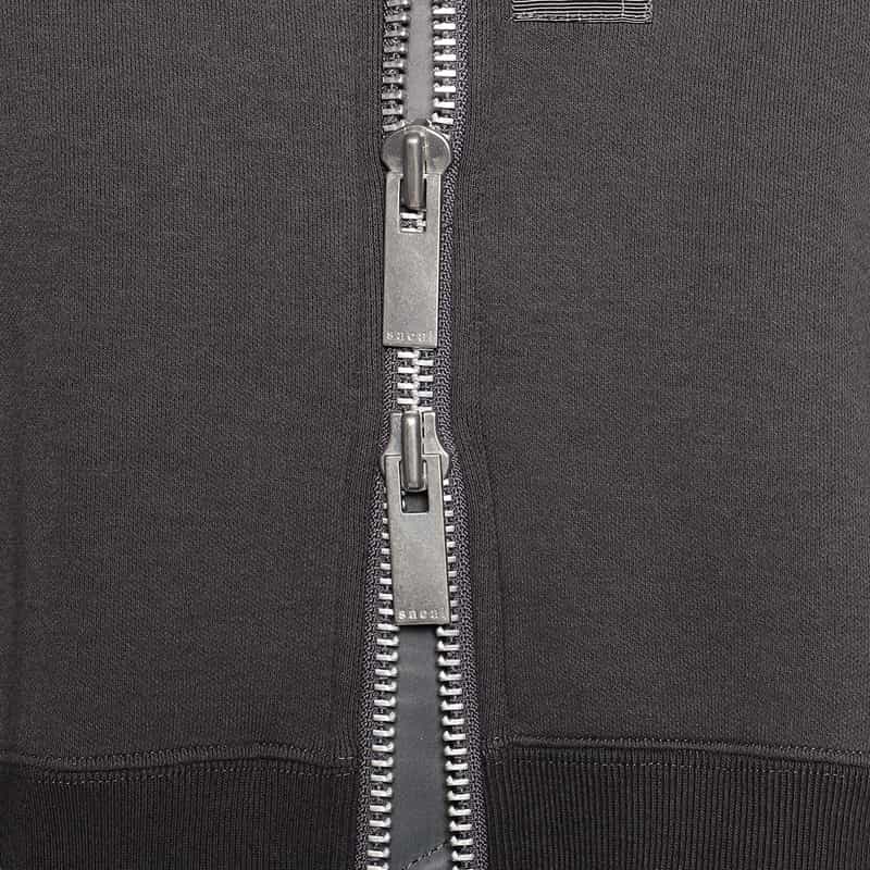 SACAI SACAI＜サカイ＞コンビネーション ジップアップスウェットフーディ DARK GRAY