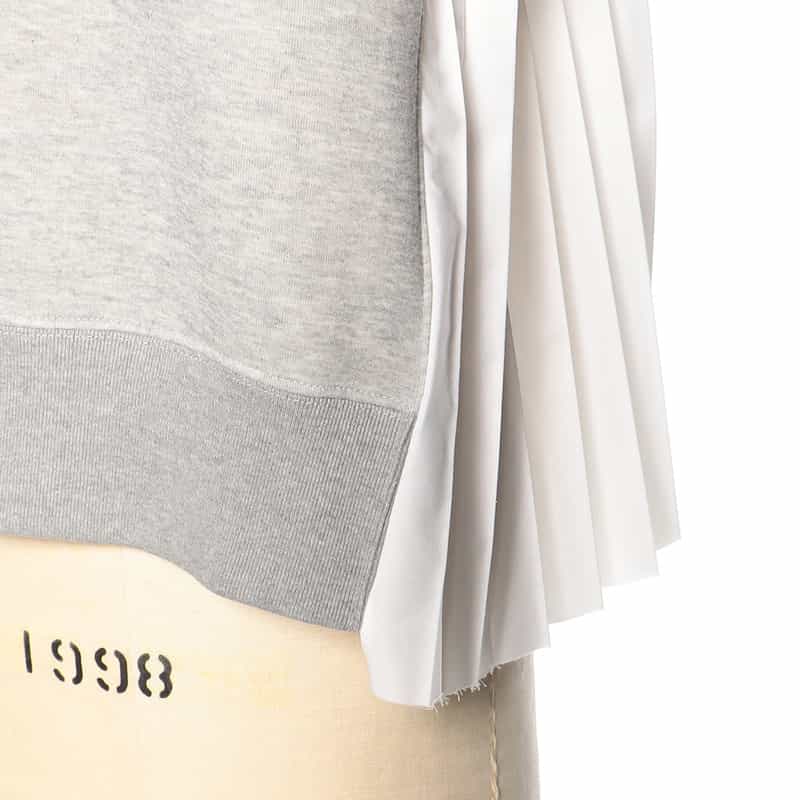 SACAI SACAI<サカイ>コンビネーション スウェットプルオーバー LIGHT GRAY