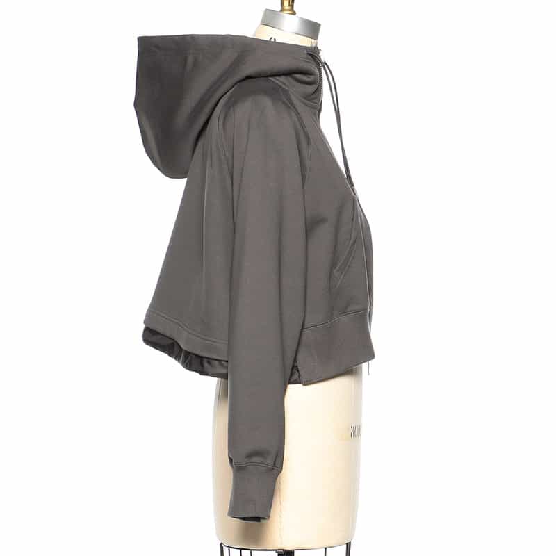 SACAI SACAI<サカイ>ジップアップ スウェットフーディー DARK GRAY