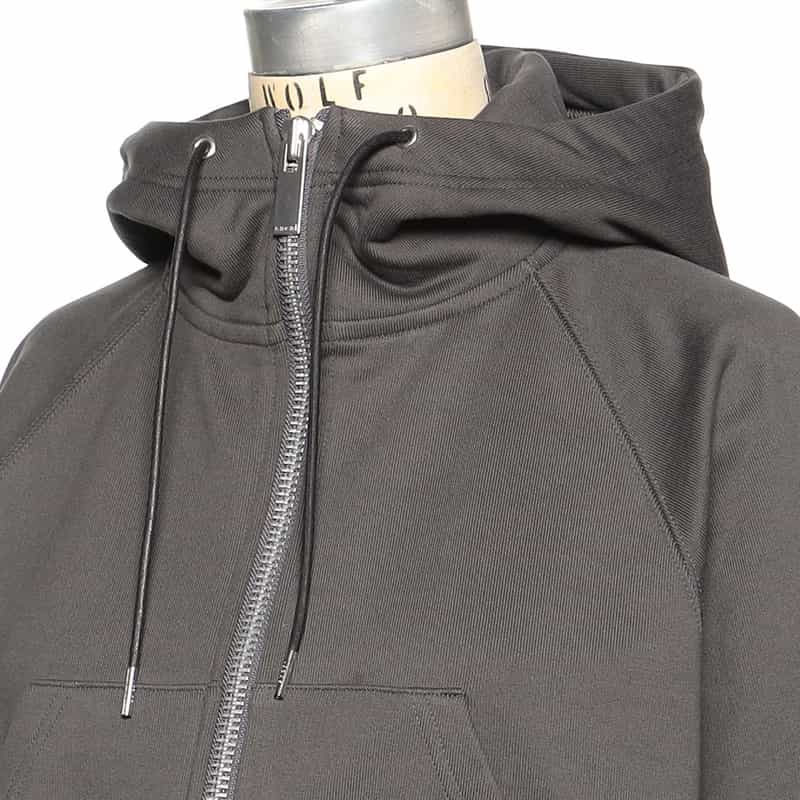 SACAI SACAI<サカイ>ジップアップ スウェットフーディー DARK GRAY