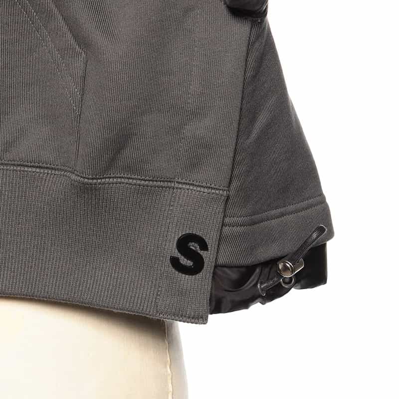 SACAI SACAI<サカイ>ジップアップ スウェットフーディー DARK GRAY