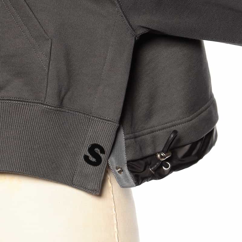 SACAI SACAI<サカイ>ジップアップ スウェットフーディー DARK GRAY