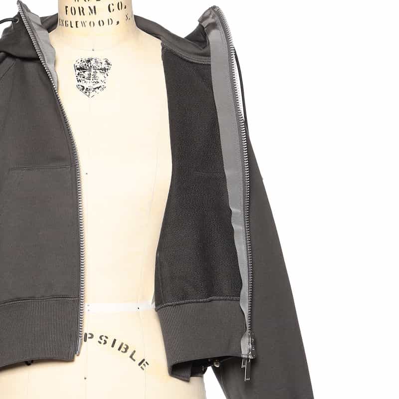 SACAI SACAI<サカイ>ジップアップ スウェットフーディー DARK GRAY