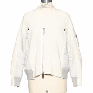 SACAI<サカイ>コンビネーション ジップアップVネックニットカーディガン