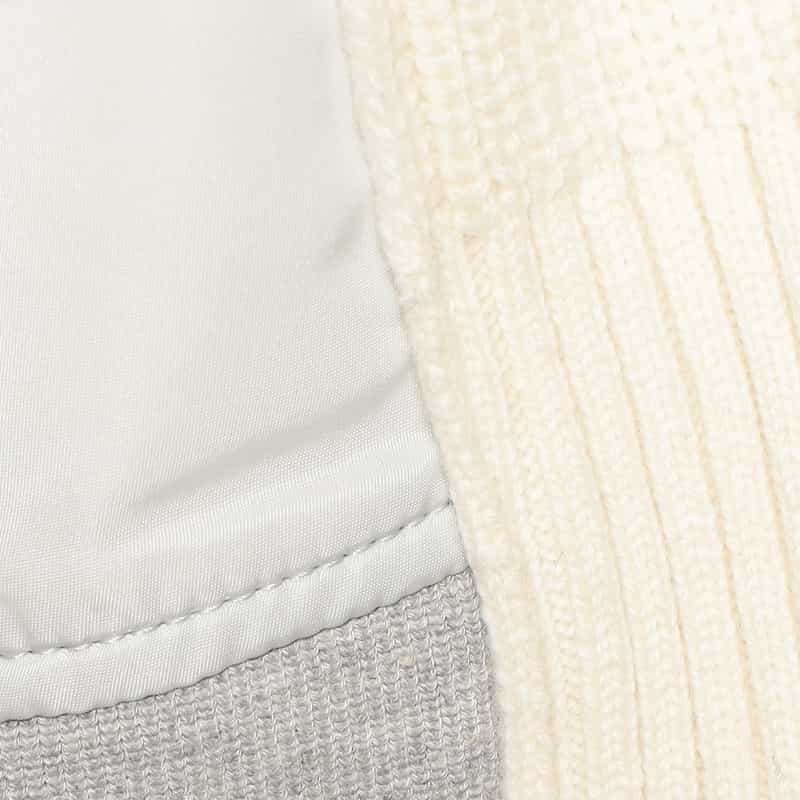 SACAI SACAI<サカイ>コンビネーション ジップアップVネックニットカーディガン WHITE