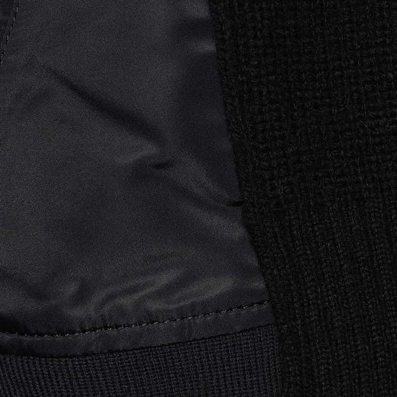 SACAI SACAI<サカイ>コンビネーション ジップアップVネックニットカーディガン BLACK