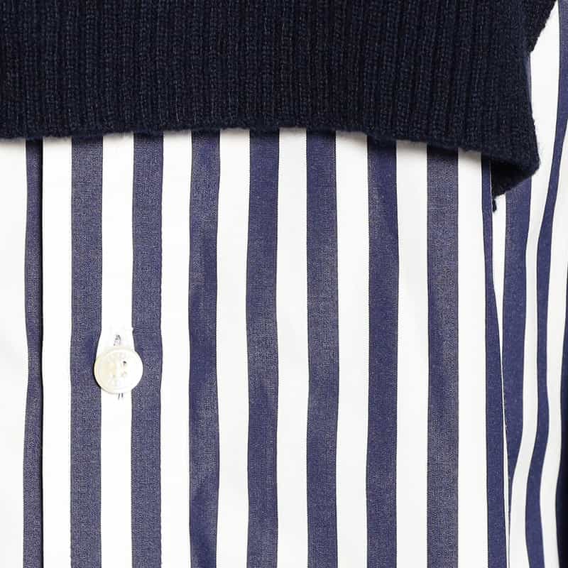 SACAI SACAI＜サカイ＞コンビネーション ロングスリーブドレス NAVY