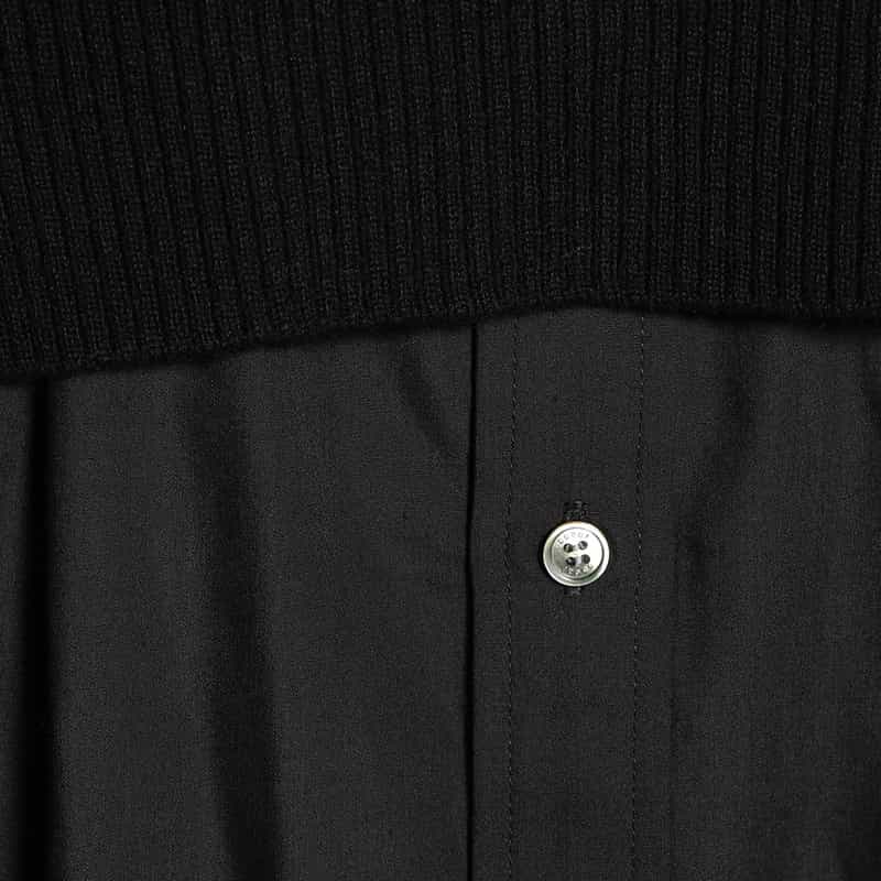 SACAI SACAI＜サカイ＞コンビネーション ロングスリーブドレス BLACK