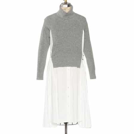 SACAI<サカイ>コンビネーション ロングスリーブドレス SACAI<サカイ>コンビネーション ロングスリーブドレス