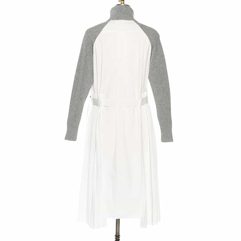 SACAI SACAI＜サカイ＞コンビネーション ロングスリーブドレス LIGHT GRAY