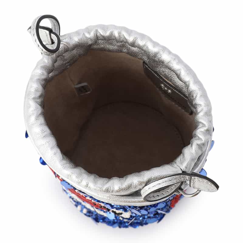 ANYA HINDMARCH "EVER READY" バケットバッグ SILVER