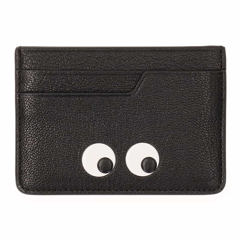 ANYA HINDMARCH "EYES" レザー カードケース BLACK